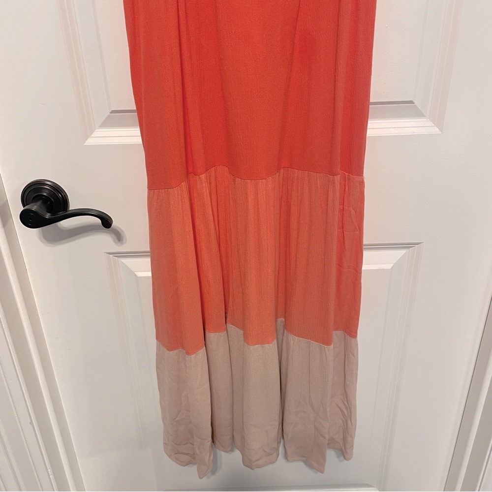 Tiered peach Midi tank dress - Picture 6 of 8